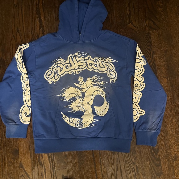 Size Medium Blue Hellstar Hoodie